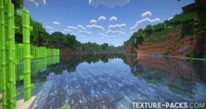 Minecraft water with semi-realistic reflection
