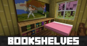 Chiseled bookshelves in Minecraft PE
