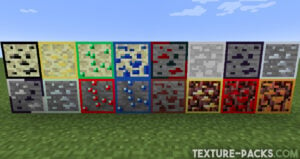 Highlighted ores added by Minecraft mods