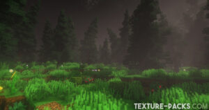 Minecraft forest with Solas shaders