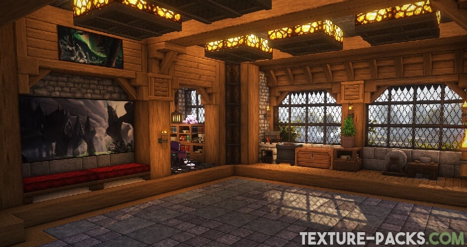 Minecraft house interior with Alacrity textures