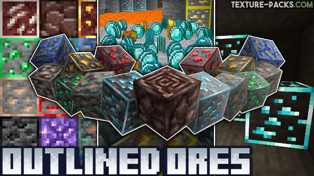 Outlined Ores texture pack