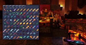 Magma lord armor and Hypixel SkyBlock swords