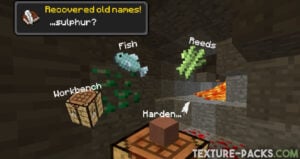 Old texture pack for Minecraft with old item names