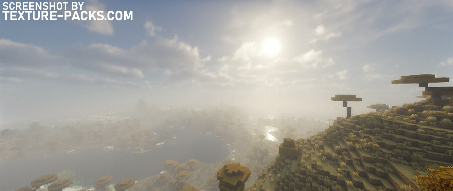 Bliss shaders compared to Minecraft vanilla (after)