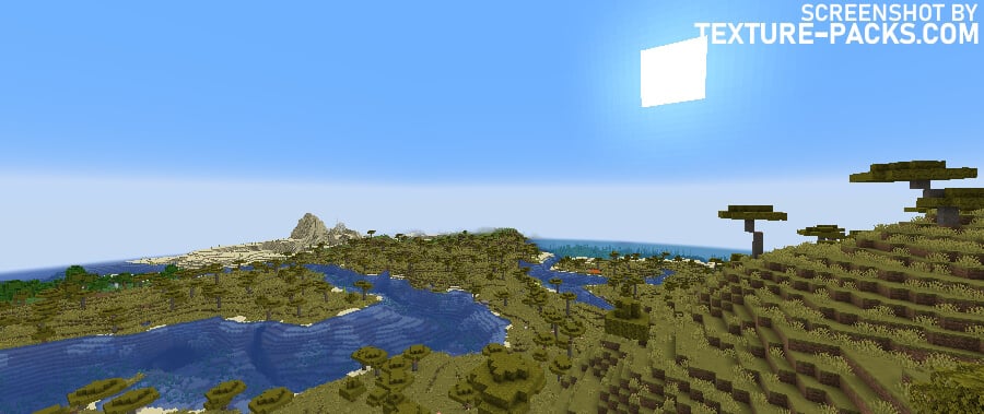 Bliss shaders compared to Minecraft vanilla (before)