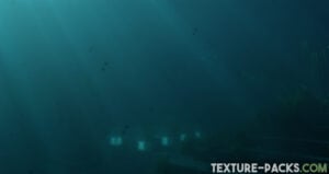 Minecraft underwater with installed shaders
