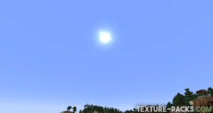 Bright Minecraft sky with a realistic sun