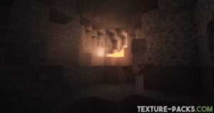 Bright Minecraft cave and retextured lava with Pastel shaders