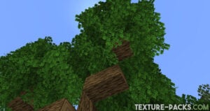 Bushy oak tree in Minecraft