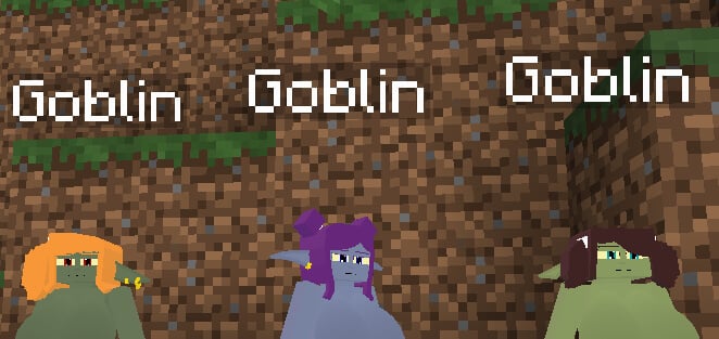 Screenshot of goblins in Minecraft