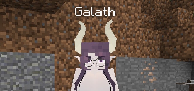 Screenshot of nerdy Galath in Jenny mod