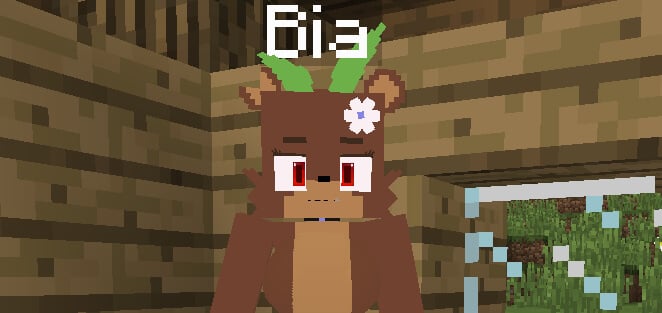 Screenshot of the teddy bear girlfriend Bia with the Jenny mod