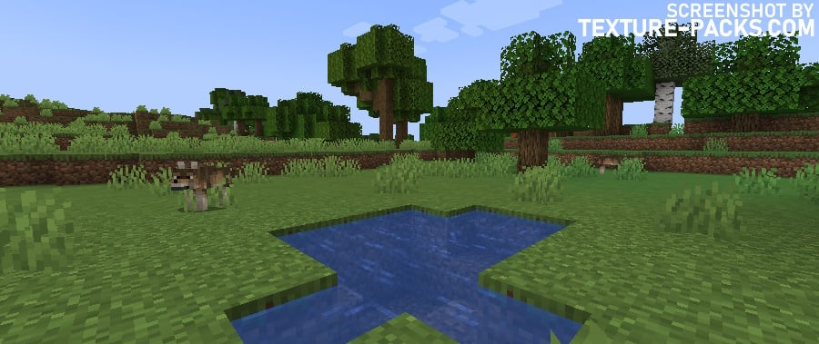 Miniature shaders compared to Minecraft vanilla before