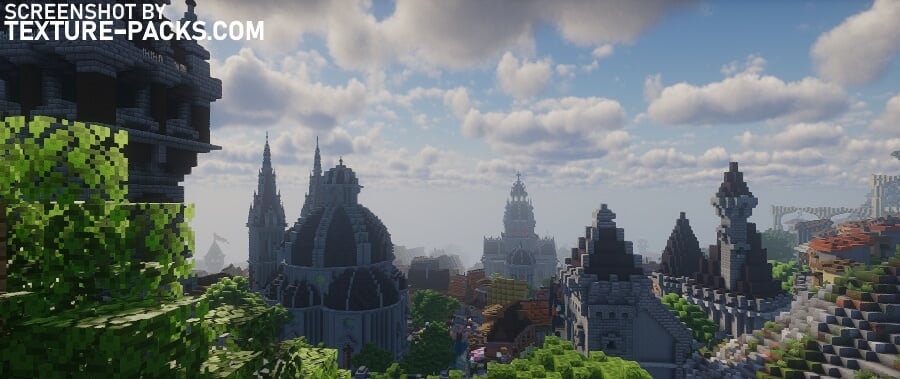 Photon shaders compared to Minecraft vanilla (after)