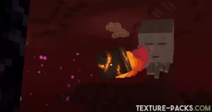 Minecraft Ghast with new facial features that shoots a realistic fireball.