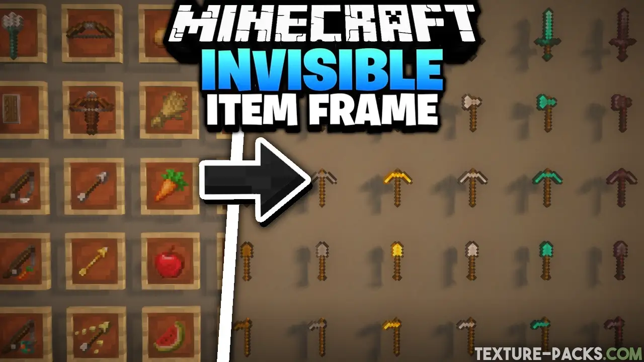 Invisible Item Frames texture pack