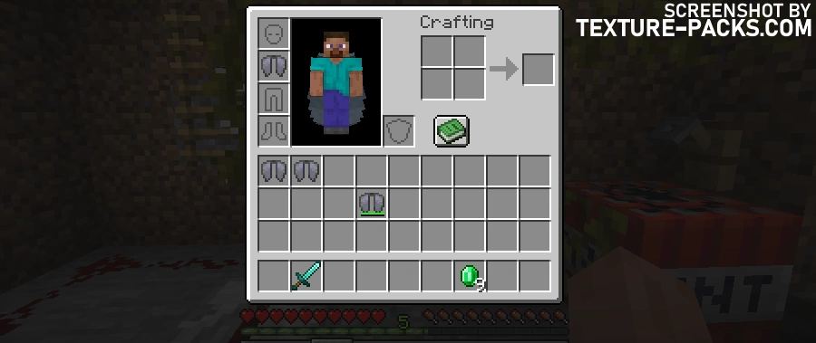 Default Minecraft inventory.