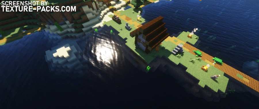 Minecraft water with the Ebin Resurrected shaders.