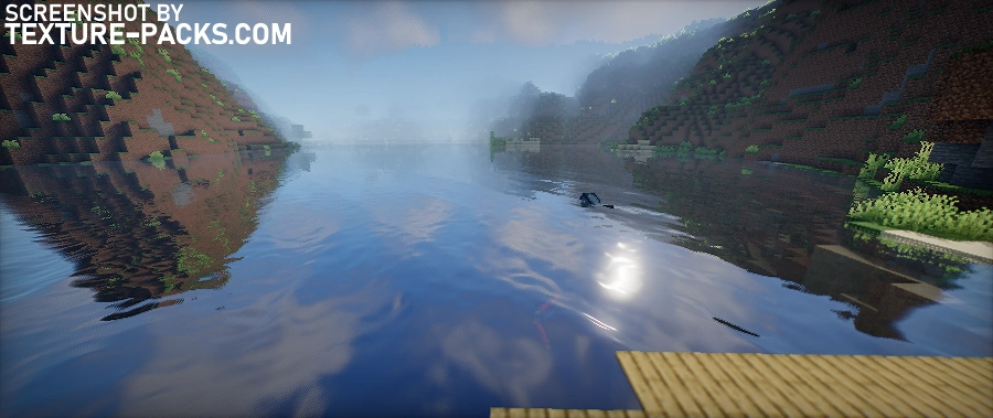 Minecraft water with the Lux shaders.