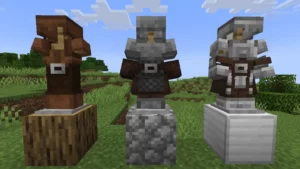 Leather, chanmail and iron armor with new 3D models.