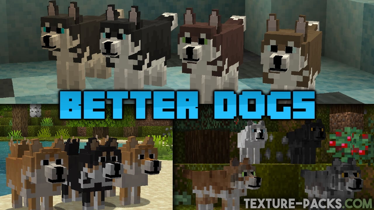 Better Dogs Texture Pack 1.20, 1.20.4 → 1.19, 1.19.4 - Download