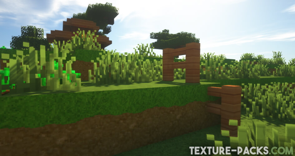 HD grass block in Minecraft