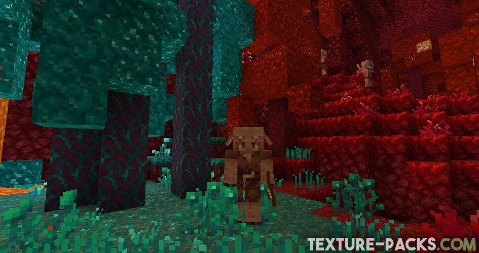 Minecraft nether screenshot with resource pack by owlscubed